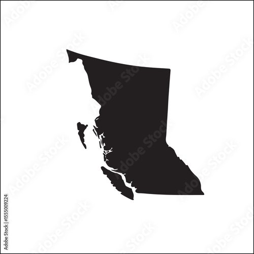 British Columbia Province Map Vector Icon