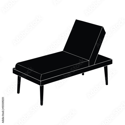 therapy couch on white background