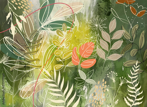 flowers and leaves