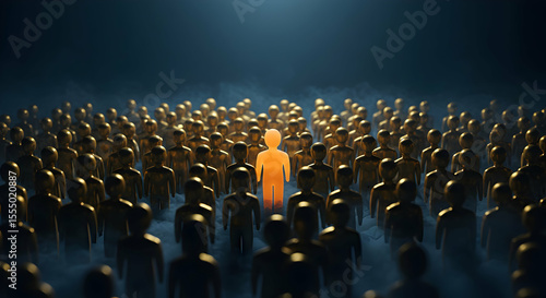 Stand Out From The Crowd Unique Individuality Leadership Success Goals Achievement Visionary Future Bright Ideas Inspiration Motivation