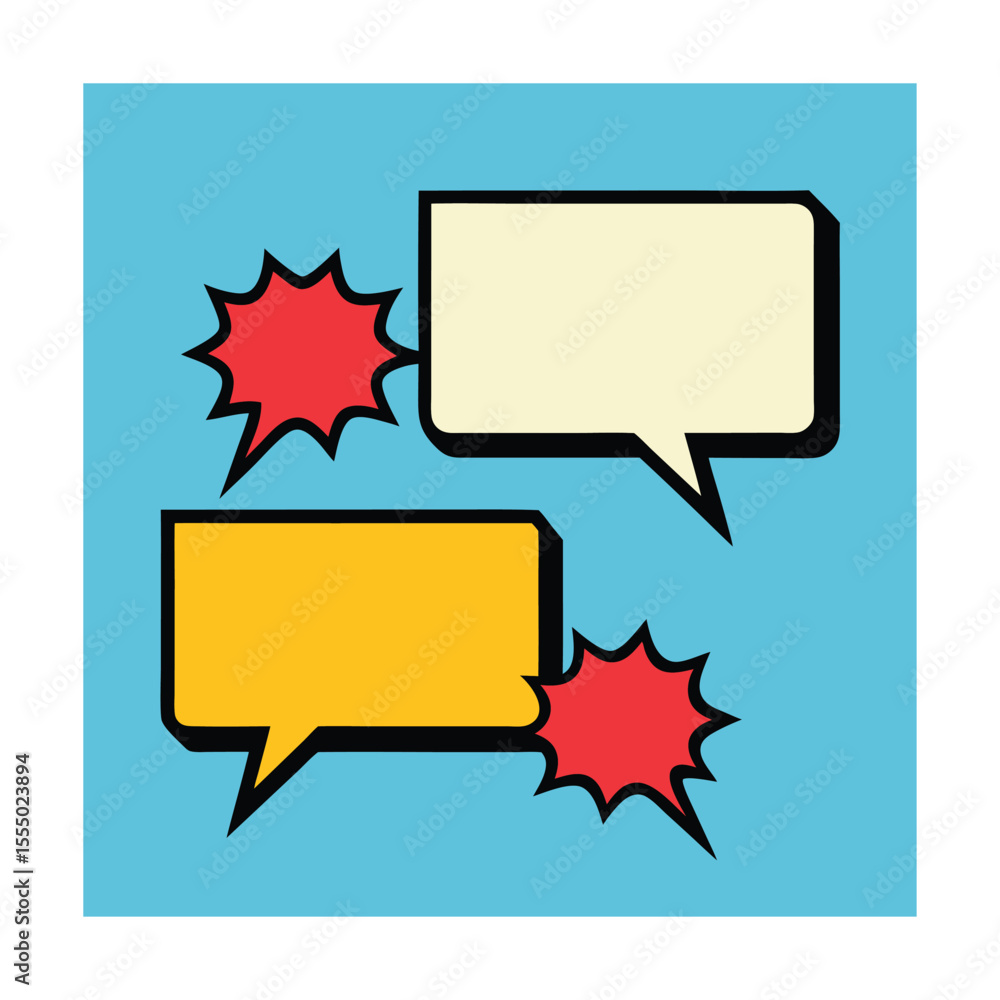 Retro Comic Caption Frames with No Text Inside Retro Comic Caption Frames with No Text Inside