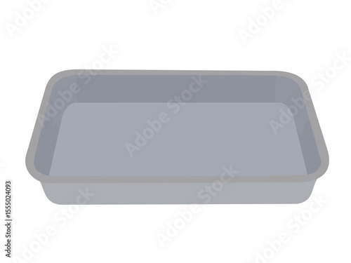 Aluminum tray for placing and storing food.