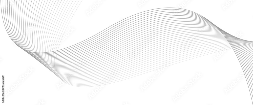 Naklejka premium Vector abstract wave curve lines technology concept for banner, template, wallpaper background 