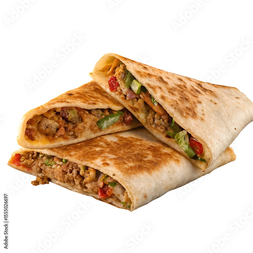 Murtabak Sandwich Isolated on Transparent Background

