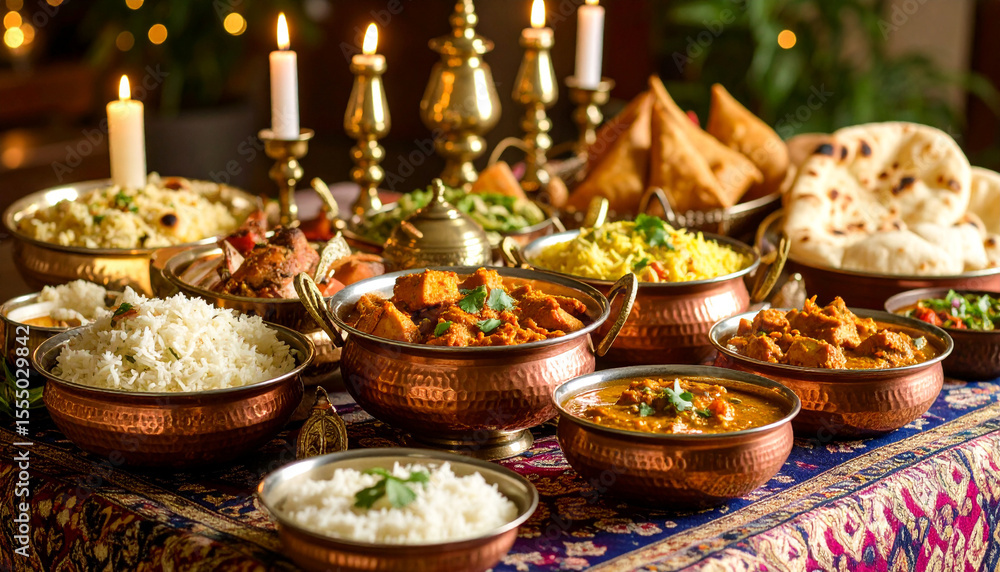 Fototapeta premium Indian Food Table