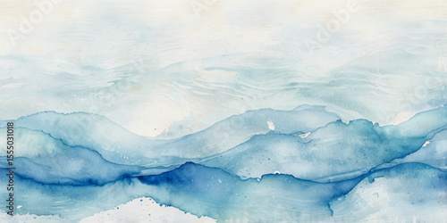 Blue ocean wave background. Blue and white water ocean background.

