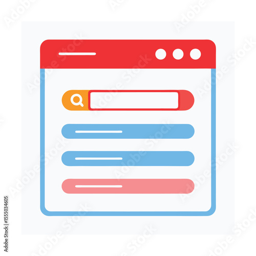 Search Engine Result Page Mockup Featuring Ranking Websites