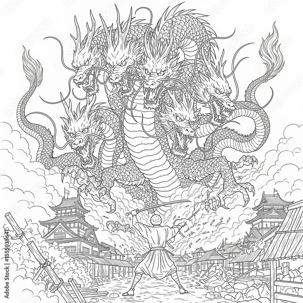 Fototapeta premium Yamata-no-Orochi