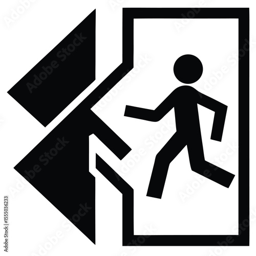 Emergency Exit Sign Safety First, Evacuation Route, Clear Path to Freedom