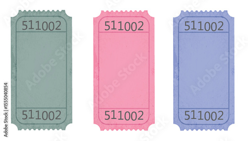 trending  collection of vintage  blank ticket vector illutration