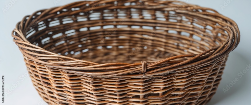 Fototapeta premium An empty wicker basket.