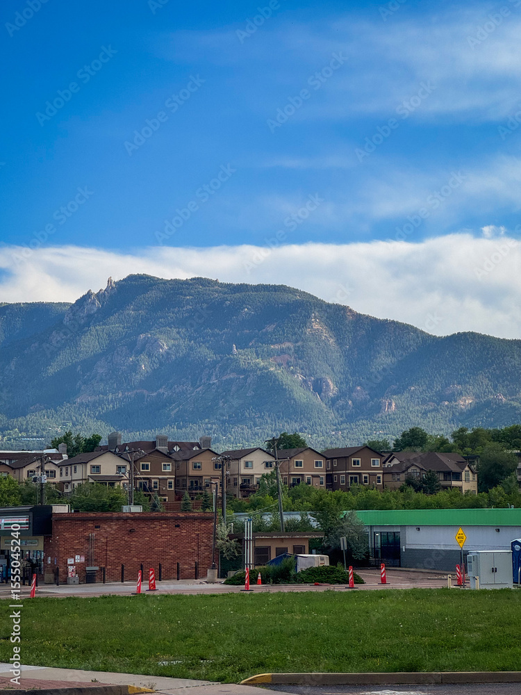 Fototapeta premium village in the mountains