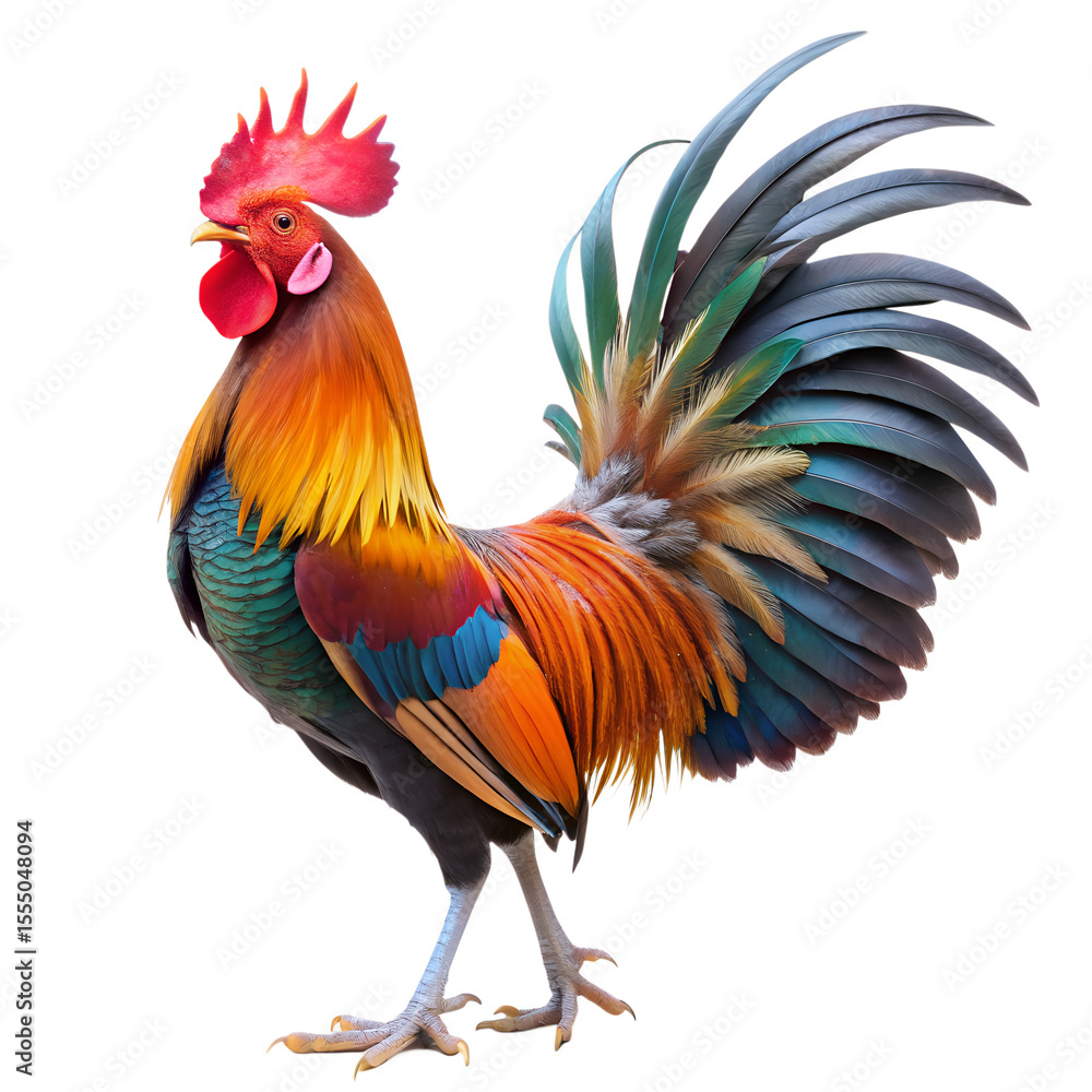 Fototapeta premium Male In Lekking Display Courtship Posture isolated on transparent background