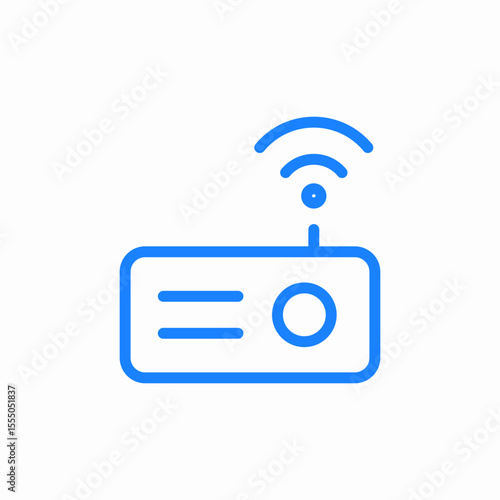 radio transmitter signal icon sign vector