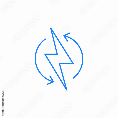 renewable energy electricity icon sign vector