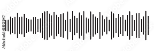 Black sound wave icon. Podcast soundwave line of voice. Record music player Icon. Mobile talk track. Sound waves for voice message. Audio wave icon.Waves of the equalizer. Voice message and sound 