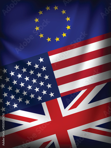National Design Featuring USA, EU, and Britain Identity