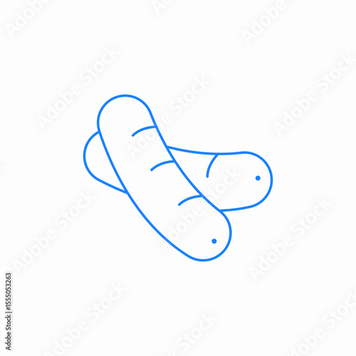 sausages wurst icon sign vector