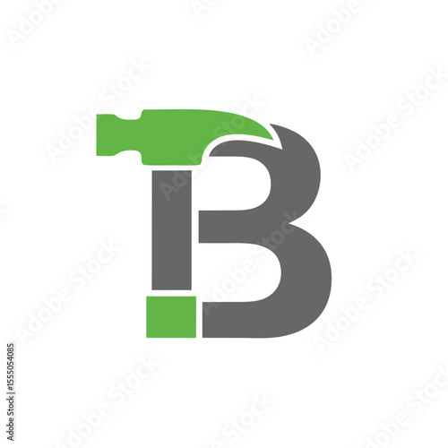 Hammer and wrench forming letter B tool