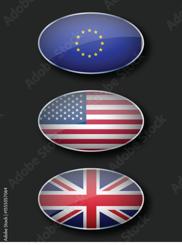 National Design Featuring USA, EU, and Britain Identity