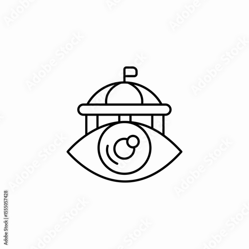 eye government building icon sign vector