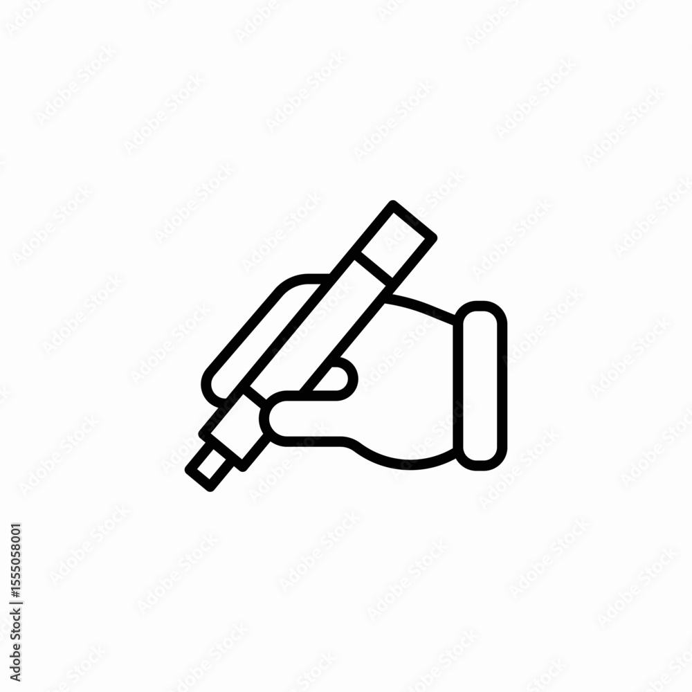 hand holding marker icon sign vector hand holding marker icon sign vector
