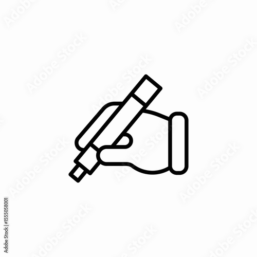 hand holding marker icon sign vector