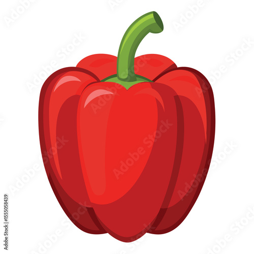 bell pepper vegetable isolated  on white background