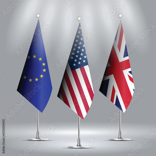 National Design Featuring USA, EU, and Britain Identity