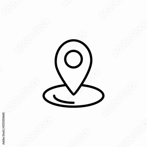 location pin spot icon sign vector