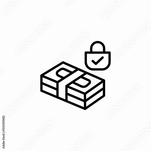 money locked secure icon sign vector