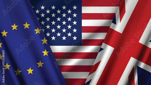 National Design Featuring USA, EU, and Britain Identity