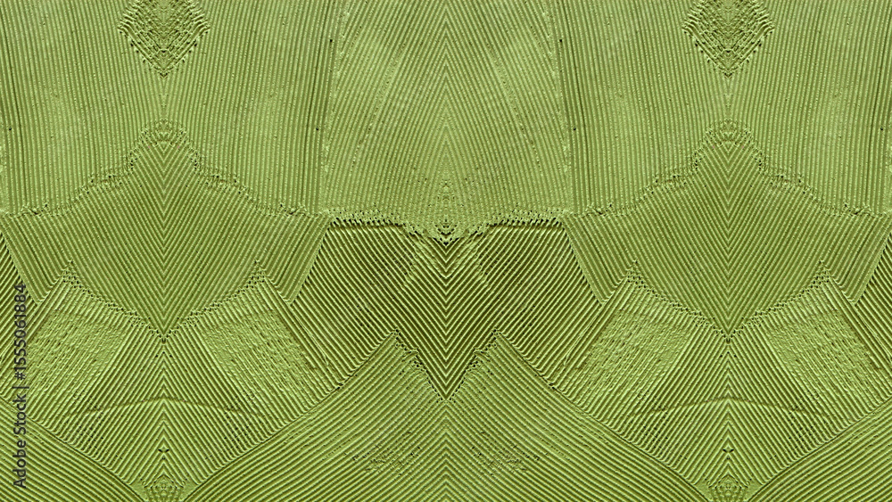 Intricate abstract pattern with a green color scheme featuring symmetrical, geometric shapes Intricate abstract pattern with a green color scheme featuring symmetrical, geometric shapes
