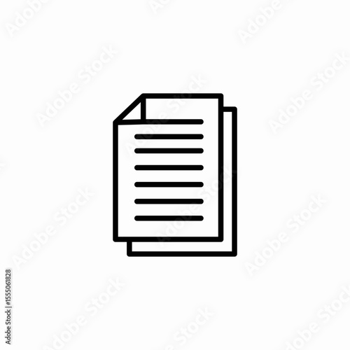 stack of papers icon sign vector