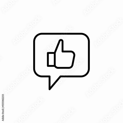thumbs up bubble icon sign vector