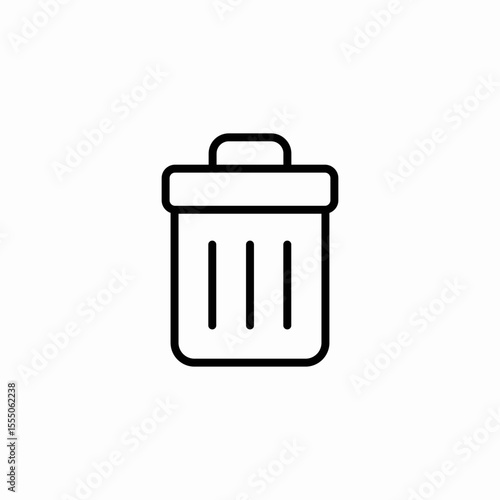 trash can icon sign vector