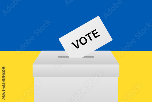 Election in Ukraine. Election Concept. Vector Illustration.