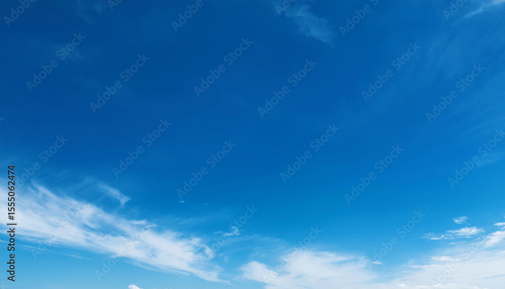 Fototapeta premium Beautiful blue sky with fluffy clouds