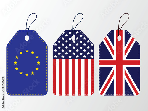 National Design Featuring USA, EU, and Britain Identity