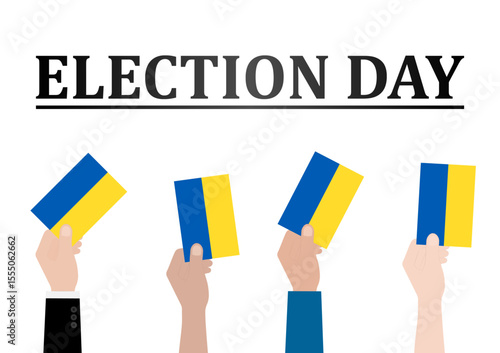 Election in Ukraine. Election Concept. Vector Illustration.