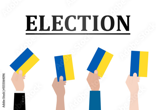 Election in Ukraine. Election Concept. Vector Illustration.