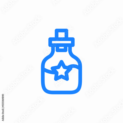 star potion bottle icon sign vector