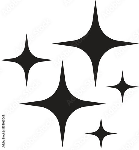 Minimalist Four Pointed Star – Simple Sparkle Icon Design