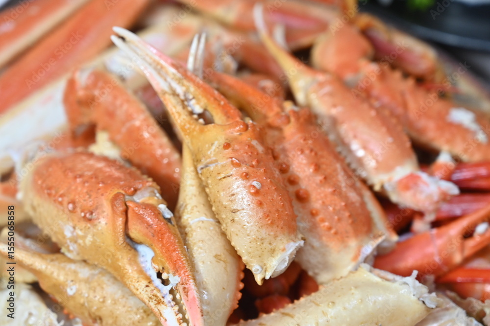 Korean seafood food. Korean steamed kingcrab Korean seafood food. Korean steamed kingcrab