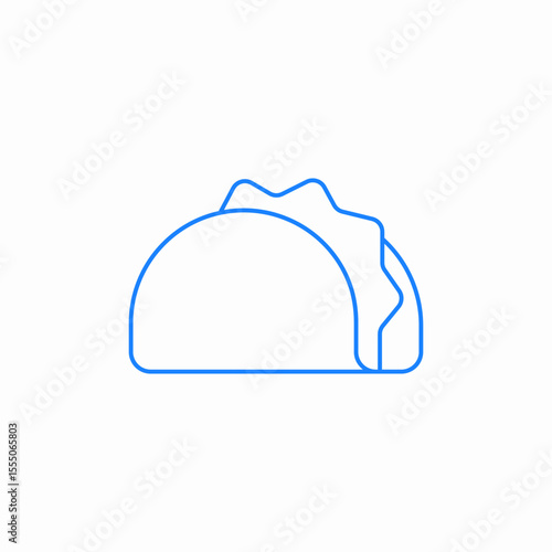 taco mexican food icon sign vector