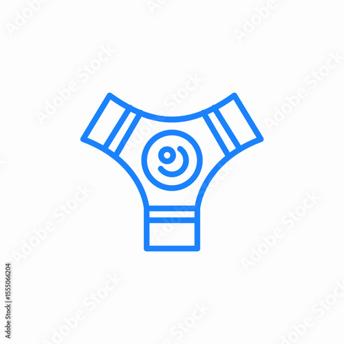 three pronged device icon sign vector