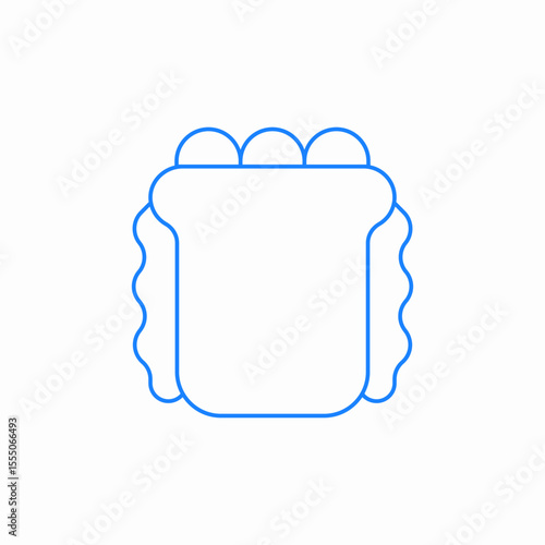 toast sandwich icon sign vector