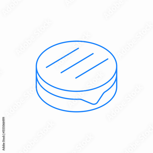 toasted sandwich icon sign vector