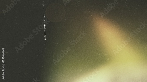 Yellow light leak background with grunge texture, film grain, and dust, suitable for projects seeking a vintage aesthetic