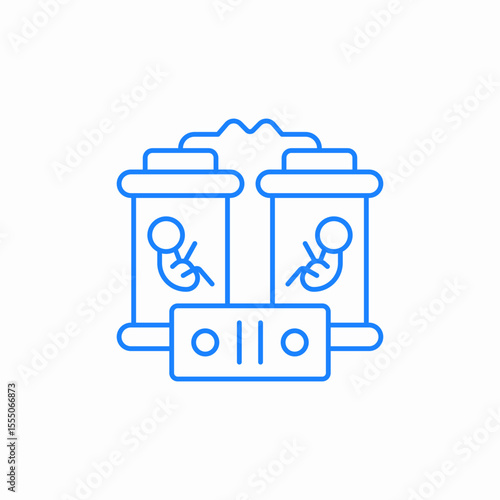 twin pregnancy test icon sign vector